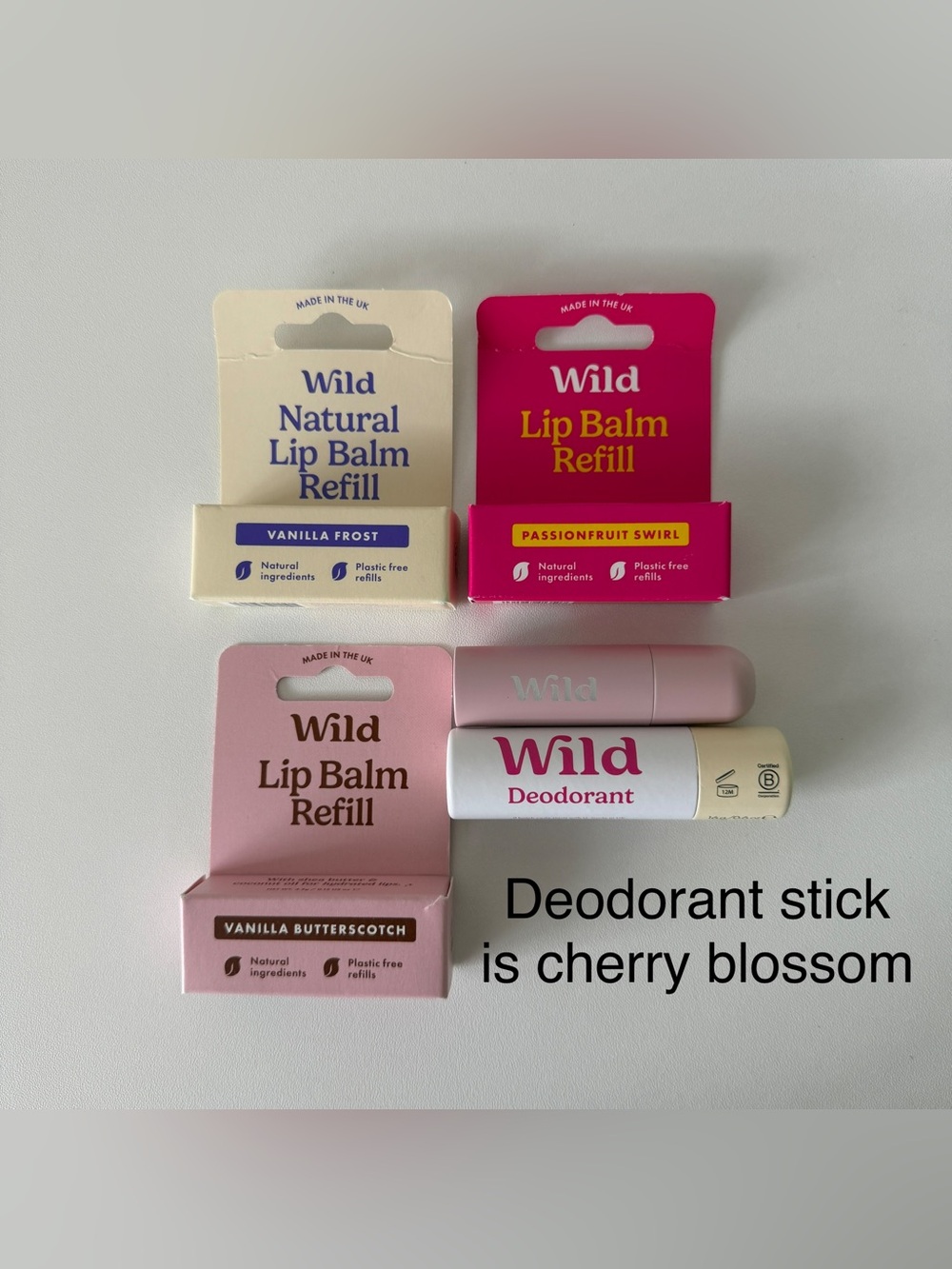 Wild lip balm and deodorant: set of 5